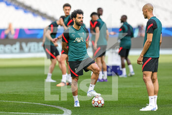 2022-05-27 - Mohamed Salah (11) of Liverpool during the training of the teams ahead of the UEFA Champions League Final football match on May 27, 2022 at Stade de France in Saint-Denis near Paris, France - FOOTBALL - CHAMPIONS LEAGUE - FINAL - TRAINING - UEFA CHAMPIONS LEAGUE - SOCCER