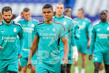 2022-05-27 - Casemiro (14) of Real Madrid during the training of the teams ahead of the UEFA Champions League Final football match on May 27, 2022 at Stade de France in Saint-Denis near Paris, France - FOOTBALL - CHAMPIONS LEAGUE - FINAL - TRAINING - UEFA CHAMPIONS LEAGUE - SOCCER