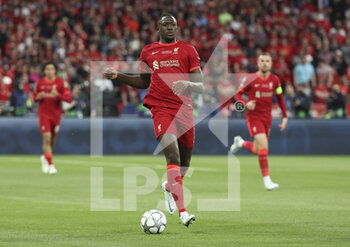 2022-05-28 - Ibrahima Konate of Liverpool during the UEFA Champions League Final football match between Liverpool FC and Real Madrid CF on May 28, 2022 at Stade de France in Saint-Denis near Paris, France - FOOTBALL - CHAMPIONS LEAGUE - FINAL - LIVERPOOL V REAL MADRID - UEFA CHAMPIONS LEAGUE - SOCCER