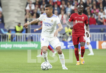 2022-05-28 - Casemiro of Real Madrid during the UEFA Champions League Final football match between Liverpool FC and Real Madrid CF on May 28, 2022 at Stade de France in Saint-Denis near Paris, France - FOOTBALL - CHAMPIONS LEAGUE - FINAL - LIVERPOOL V REAL MADRID - UEFA CHAMPIONS LEAGUE - SOCCER