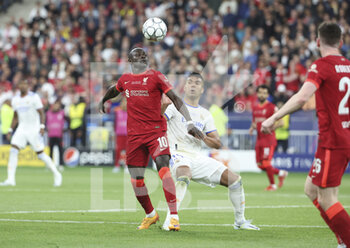 2022-05-28 - Sadio Mane of Liverpool, Casemiro of Real Madrid during the UEFA Champions League Final football match between Liverpool FC and Real Madrid CF on May 28, 2022 at Stade de France in Saint-Denis near Paris, France - FOOTBALL - CHAMPIONS LEAGUE - FINAL - LIVERPOOL V REAL MADRID - UEFA CHAMPIONS LEAGUE - SOCCER