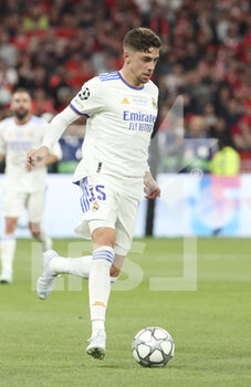 2022-05-28 - Federico Valverde of Real Madrid during the UEFA Champions League Final football match between Liverpool FC and Real Madrid CF on May 28, 2022 at Stade de France in Saint-Denis near Paris, France - FOOTBALL - CHAMPIONS LEAGUE - FINAL - LIVERPOOL V REAL MADRID - UEFA CHAMPIONS LEAGUE - SOCCER