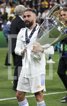 2022-05-28 - Daniel Carvajal of Real Madrid during the celebration following the UEFA Champions League Final football match between Liverpool FC and Real Madrid CF on May 28, 2022 at Stade de France in Saint-Denis near Paris, France - FOOTBALL - CHAMPIONS LEAGUE - FINAL - LIVERPOOL V REAL MADRID - UEFA CHAMPIONS LEAGUE - SOCCER