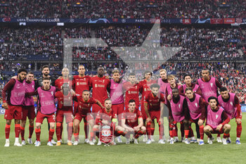 2022-05-28 - PARIS, FRANCE - MAY 28: Liverpool FC squad poses for team photo during the UEFA Champions League final match between Liverpool FC and Real Madrid at Stade de France on May 28, 2022 in Paris, France. - LIVERPOOL FC V REAL MADRID - UEFA CHAMPIONS LEAGUE FINAL 2021/22 - UEFA CHAMPIONS LEAGUE - SOCCER
