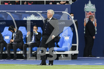 2022-05-28 - PARIS, FRANCE - MAY 28: Real Madrid Head Coach Carlo Ancelotti during the UEFA Champions League final match between Liverpool FC and Real Madrid at Stade de France on May 28, 2022 in Paris, France. - LIVERPOOL FC V REAL MADRID - UEFA CHAMPIONS LEAGUE FINAL 2021/22 - UEFA CHAMPIONS LEAGUE - SOCCER