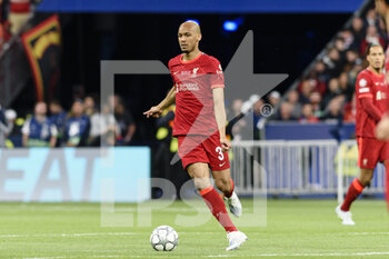 2022-05-28 - PARIS, FRANCE - MAY 28: Fabinho Tavares of Liverpool in action during the UEFA Champions League final match between Liverpool FC and Real Madrid at Stade de France on May 28, 2022 in Paris, France. - LIVERPOOL FC V REAL MADRID - UEFA CHAMPIONS LEAGUE FINAL 2021/22 - UEFA CHAMPIONS LEAGUE - SOCCER