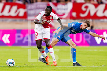2022-08-02 - Guus Til of PSV Eindhoven, Youssouf Fofana of AS Monaco during the UEFA Champions League, third qualifying round football match between AS Monaco and PSV Eindhoven on August 2, 2022 at Stade Louis II in Monaco, Monaco - FOOTBALL - CHAMPIONS LEAGUE - MONACO V PSV EINDHOVEN - UEFA CHAMPIONS LEAGUE - SOCCER