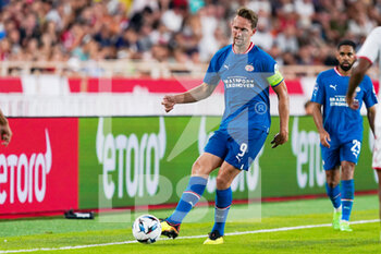 2022-08-02 - Luuk de Jong of PSV Eindhoven during the UEFA Champions League, third qualifying round football match between AS Monaco and PSV Eindhoven on August 2, 2022 at Stade Louis II in Monaco, Monaco - FOOTBALL - CHAMPIONS LEAGUE - MONACO V PSV EINDHOVEN - UEFA CHAMPIONS LEAGUE - SOCCER