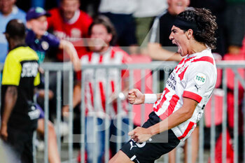2022-08-09 - Erick Gutierrez of PSV Eindhoven celebrates after scoring a goal 2-2 during the UEFA Champions League, Third qualifying round, 2nd leg football match between PSV Eindhoven and AS Monaco on August 9, 2022 at Philips Stadion in Eindhoven, Netherlands - FOOTBALL - CHAMPIONS LEAGUE - PSV EINDHOVEN V MONACO - UEFA CHAMPIONS LEAGUE - SOCCER