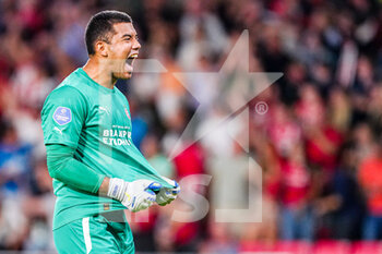 2022-08-09 - Goalkeeper Walter Benitez of PSV Eindhoven celebrating the winning's goal of Luuk de Jong during the UEFA Champions League, Third qualifying round, 2nd leg football match between PSV Eindhoven and AS Monaco on August 9, 2022 at Philips Stadion in Eindhoven, Netherlands - FOOTBALL - CHAMPIONS LEAGUE - PSV EINDHOVEN V MONACO - UEFA CHAMPIONS LEAGUE - SOCCER