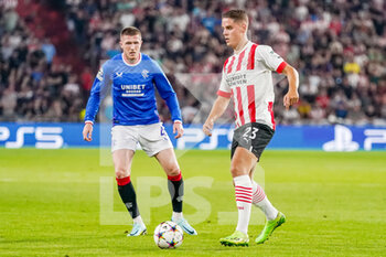 2022-08-24 - Joey Veerman of PSV during the UEFA Champions League, Play-Off Second Leg football match between PSV and Rangers on August 24, 2022 at the Philips Stadion in Eindhoven, Netherlands - FOOTBALL - CHAMPIONS LEAGUE - PSV V RANGERS - UEFA CHAMPIONS LEAGUE - SOCCER