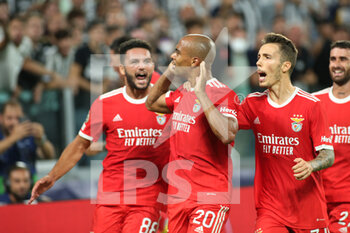 2022-09-14 - Joao Mario (SL Benfica) celebrates the goal - JUVENTUS FC VS SL BENFICA - UEFA CHAMPIONS LEAGUE - SOCCER