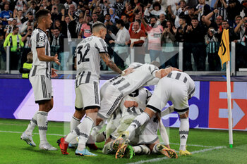 2022-10-05 - Juventus FC celebrates the goal of Adrien Rabiot (Juventus FC) - JUVENTUS FC VS MACCABI HAIFA - UEFA CHAMPIONS LEAGUE - SOCCER
