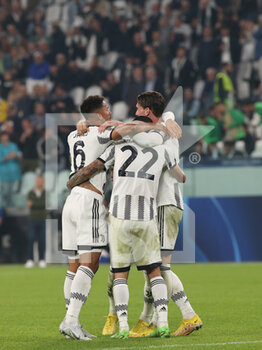 2022-10-05 - Dušan Vlahović (Juventus FC) celebrates the goal - JUVENTUS FC VS MACCABI HAIFA - UEFA CHAMPIONS LEAGUE - SOCCER