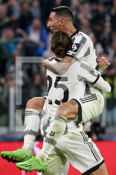 2022-10-05 - Adrien Rabiot (Juventus FC) celebrates the goal with Angel Di Maria ((Juventus FC) - JUVENTUS FC VS MACCABI HAIFA - UEFA CHAMPIONS LEAGUE - SOCCER