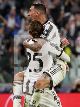 2022-10-05 - Angel Di Maria ((Juventus FC) celebrates the goal of Adrien Rabiot (Juventus FC) - JUVENTUS FC VS MACCABI HAIFA - UEFA CHAMPIONS LEAGUE - SOCCER