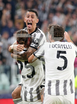 2022-10-05 - Angel Di Maria ((Juventus FC) celebrates the goal of Adrien Rabiot (Juventus FC) - JUVENTUS FC VS MACCABI HAIFA - UEFA CHAMPIONS LEAGUE - SOCCER