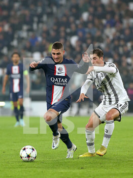 2022-11-02 - Marco Verratti (Paris Saint-Germain) against Fabio Miretti (Juventus FC) - JUVENTUS FC VS PARIS SAINT-GERMAIN FC - UEFA CHAMPIONS LEAGUE - SOCCER