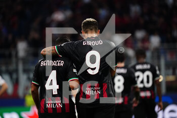 2022-09-14 - Olivier Giroud (AC Milan) celebrates his goal with Ismael Bennacer (AC Milan) - AC MILAN VS DINAMO ZAGREB - UEFA CHAMPIONS LEAGUE - SOCCER