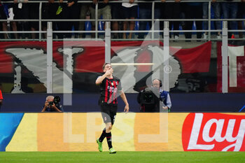 2022-09-14 - Alexis Saelemaekers (AC Milan) celebrates his goal - AC MILAN VS DINAMO ZAGREB - UEFA CHAMPIONS LEAGUE - SOCCER