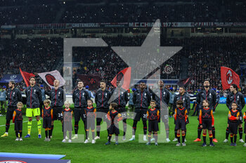 2022-11-02 - AC Milan players during UEFA Champions League 2022/23 Group Stage - Group E football match between AC Milan and FC Red Bull Salzburg at Giuseppe Meazza Stadium, Milan, Italy on November 02, 2022 - AC MILAN VS FC RED BULL SALZBURG - UEFA CHAMPIONS LEAGUE - SOCCER