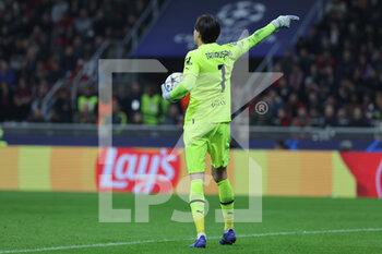 2022-11-02 - Ciprian Tatarusanu of AC Milan gestures during UEFA Champions League 2022/23 Group Stage - Group E football match between AC Milan and FC Red Bull Salzburg at Giuseppe Meazza Stadium, Milan, Italy on November 02, 2022 - AC MILAN VS FC RED BULL SALZBURG - UEFA CHAMPIONS LEAGUE - SOCCER