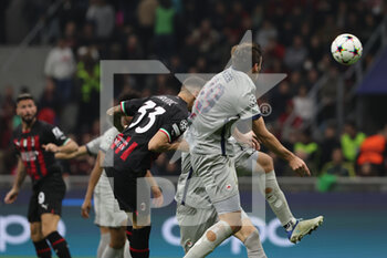 2022-11-02 - Rade Krunic of AC Milan scores a goal during UEFA Champions League 2022/23 Group Stage - Group E football match between AC Milan and FC Red Bull Salzburg at Giuseppe Meazza Stadium, Milan, Italy on November 02, 2022 - AC MILAN VS FC RED BULL SALZBURG - UEFA CHAMPIONS LEAGUE - SOCCER