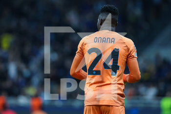 2022-10-04 - Andre Onana of FC Internazionale during the UEFA Champions League 2022/23 Group Stage - Group C football match between FC Internazionale and FC Barcelona at Giuseppe Meazza Stadium, Milan, Italy on October 04, 2022 - INTER - FC INTERNAZIONALE VS FC BARCELONA - UEFA CHAMPIONS LEAGUE - SOCCER