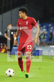2022-09-07 - Luis Diaz of Liverpool FC in action  during the Uefa Champions League match between SSC Napoli vs FC Liverpool  at Diego Armando Maradona Stadium  - SSN NAPOLI VS LIVERPOOL FC - UEFA CHAMPIONS LEAGUE - SOCCER