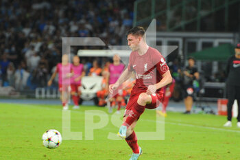 2022-09-07 - Andrew Robertson of Liverpool FC in action  during the Uefa Champions League match between SSC Napoli vs FC Liverpool  at Diego Armando Maradona Stadium  - SSN NAPOLI VS LIVERPOOL FC - UEFA CHAMPIONS LEAGUE - SOCCER