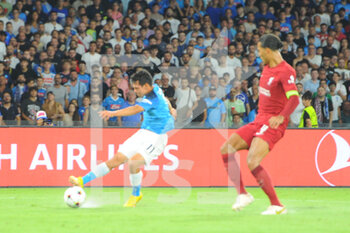 2022-09-07 - Hirving Lozano SSC Napoli in action  during the Uefa Champions League match between SSC Napoli vs FC Liverpool  at Diego Armando Maradona Stadium  - SSN NAPOLI VS LIVERPOOL FC - UEFA CHAMPIONS LEAGUE - SOCCER