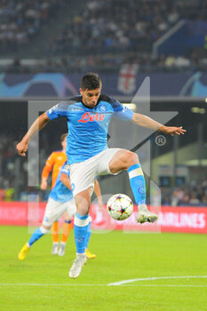 2022-10-26 - Giovanni Simeone of SSC Napoli  in action  during the Uefa Champions League match between SSC Napoli vs Rangers Football Club at Diego Armando Maradona Stadium  - SSN NAPOLI VS RANGERS FC - UEFA CHAMPIONS LEAGUE - SOCCER