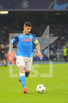 2022-10-26 - Giovanni Di Lorenzo of SSC Napoli  in action during the Uefa Champions League match between SSC Napoli vs Rangers Football Club at Diego Armando Maradona Stadium  - SSN NAPOLI VS RANGERS FC - UEFA CHAMPIONS LEAGUE - SOCCER