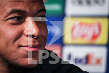 2022-09-05 - Kylian MBAPPE of PSG during the UEFA Champions League press conference before the match against Juventus FC on September 05, 2022 at Parc des Princes stadium in Paris, France - FOOTBALL - UEFA CHAMPIONS LEAGUE - PSG CONFERENCE PRESS - UEFA CHAMPIONS LEAGUE - SOCCER