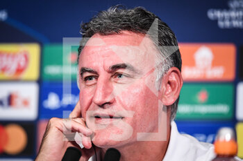 2022-09-05 - Christophe GALTIER of PSG during the UEFA Champions League press conference before the match against Juventus FC on September 05, 2022 at Parc des Princes stadium in Paris, France - FOOTBALL - UEFA CHAMPIONS LEAGUE - PSG CONFERENCE PRESS - UEFA CHAMPIONS LEAGUE - SOCCER