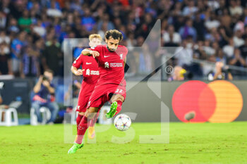 2022-09-07 - Mohamed Salah (11) of Liverpool during the Champions League match between Napoli and Liverpool at Diego Armando Maradona Stadium, Napoli, Italy on 7 September 2022. Photo Nigel Keene /ProSportsImages / DPPI - FOOTBALL - CHAMPIONS LEAGUE - NAPOLI V LIVERPOOL - UEFA CHAMPIONS LEAGUE - SOCCER