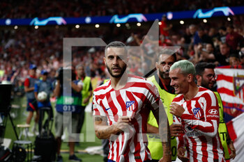 2022-09-07 - Mario Hermoso of Atletico de Madrid celebrates a goal during the UEFA Champions League, Group B, football match played between Atletico de Madrid and FC Porto at Civitas Metropolitano on September 07, 2022 in Madrid, Spain. Photo Oscar J. Barroso / SpainDPPI / DPPI - FOOTBALL - CHAMPIONS LEAGUE - ATLETICO MADRID V PORTO - UEFA CHAMPIONS LEAGUE - SOCCER