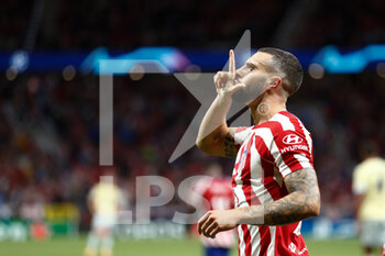 2022-09-07 - Mario Hermoso of Atletico de Madrid celebrates a goal during the UEFA Champions League, Group B, football match played between Atletico de Madrid and FC Porto at Civitas Metropolitano on September 07, 2022 in Madrid, Spain. Photo Oscar J. Barroso / SpainDPPI / DPPI - FOOTBALL - CHAMPIONS LEAGUE - ATLETICO MADRID V PORTO - UEFA CHAMPIONS LEAGUE - SOCCER