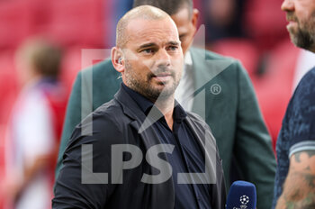 2022-09-07 - analyst and former player Wesley Sneijder during the UEFA Champions League match between Ajax and Rangers at the Johan Cruijff ArenA on September 7, 2022 in Amsterdam, Netherlands - FOOTBALL - CHAMPIONS LEAGUE - AJAX V RANGERS - UEFA CHAMPIONS LEAGUE - SOCCER