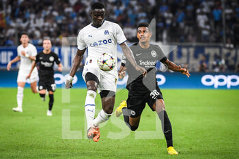 2022-09-13 - Eric BAILLY of Marseille and Ansgar KNAUFF of Eintracht Frankfurt during the UEFA Champions League, Group D football match between Olympique de Marseille and Eintracht Frankfurt on September 13, 2022 at Orange Velodrome stadium in Marseille, France - FOOTBALL - CHAMPIONS LEAGUE - OM V EINTRACHT FRANKFURT - UEFA CHAMPIONS LEAGUE - SOCCER