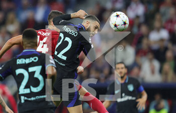 2022-09-13 - Mario Hermoso of Atletico during the Champions League match between Bayer Leverkusen and Atletico Madrid at BayArena , Leverkusen, Germany on 13 September 2022. Photo Jurgen Fromme / firo Sportphoto / DPPI - FOOTBALL - CHAMPIONS LEAGUE - BAYER LEVERKUSEN V ATLETICO MADRID - UEFA CHAMPIONS LEAGUE - SOCCER