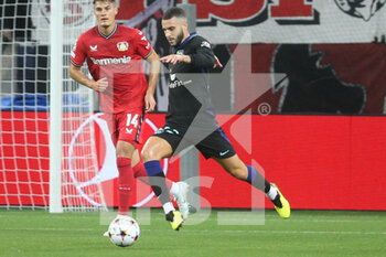 2022-09-13 - Mario Hermoso of Atletico Madrid during the UEFA Champions League, Group B football match between Bayer Leverkusen and Atletico Madrid on September 13, 2022 at BayArena in Leverkusen, Germany - FOOTBALL - CHAMPIONS LEAGUE - BAYER LEVERKUSEN V ATLETICO MADRID - UEFA CHAMPIONS LEAGUE - SOCCER