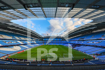 2022-09-14 - General view of the Etihad Stadium during the Champions League match between Manchester City and Borussia Dortmund at the Etihad Stadium, Manchester, England on 14 September 2022. Photo Nigel Keene/ ProSportsImages / DPPI - FOOTBALL - CHAMPIONS LEAGUE - MANCHESTER CITY V BORUSSIA DORTMUND - UEFA CHAMPIONS LEAGUE - SOCCER