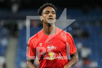 2022-09-14 - Abdou Diallo of Leipzig warms up during the UEFA Champions League, Group F, football match played between Real Madrid and RB Leipzig at Santiago Bernabeu on September 14, 2022 in Madrid, Spain. Photo Irina R.Hipolito / SpainDPPI / DPPI - FOOTBALL - CHAMPIONS LEAGUE - REAL MADRID V  LEIPZIG - UEFA CHAMPIONS LEAGUE - SOCCER