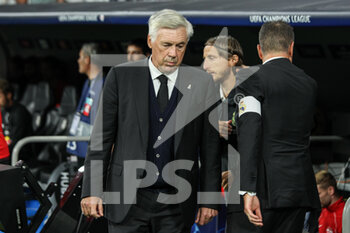 2022-09-14 - Carlo Ancelotti, head coach of Real Madrid during the UEFA Champions League, Group F, football match played between Real Madrid and RB Leipzig at Santiago Bernabeu on September 14, 2022 in Madrid, Spain. Photo Irina R.Hipolito / SpainDPPI / DPPI - FOOTBALL - CHAMPIONS LEAGUE - REAL MADRID V  LEIPZIG - UEFA CHAMPIONS LEAGUE - SOCCER