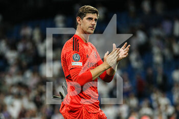 2022-09-14 - Thibaut Courtois of Real Madrid during the UEFA Champions League, Group F, football match played between Real Madrid and RB Leipzig at Santiago Bernabeu on September 14, 2022 in Madrid, Spain. Photo Irina R.Hipolito / SpainDPPI / DPPI - FOOTBALL - CHAMPIONS LEAGUE - REAL MADRID V  LEIPZIG - UEFA CHAMPIONS LEAGUE - SOCCER