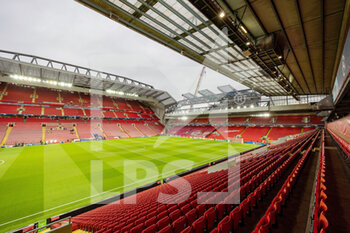 2022-10-04 - General stadium view during the UEFA Champions League, Group A football match between Liverpool and Rangers on October 4, 2022 at Anfield stadium in Liverpool, England - FOOTBALL - CHAMPIONS LEAGUE - LIVERPOOL V RANGERS - UEFA CHAMPIONS LEAGUE - SOCCER