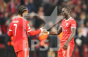 2022-10-04 - Serge Gnabry, Sadio Mane of Bayern Munich during the UEFA Champions League, Group C football match between Bayern Munich and Viktoria Pilsen on October 4, 2022 at Allianz Arena in Munich, Germany - FOOTBALL - CHAMPIONS LEAGUE - BAYERN MUNICH V VIKTORIA PLZEN - UEFA CHAMPIONS LEAGUE - SOCCER