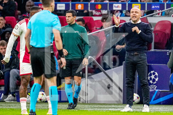 2022-10-04 - Head Coach Alfred Schreuder of Ajax during the UEFA Champions League, Group A football match between Ajax and Napoli on October 4, 2022 at Johan Cruijff ArenA in Amsterdam, Netherlands - FOOTBALL - CHAMPIONS LEAGUE - AJAX V NAPOLI - UEFA CHAMPIONS LEAGUE - SOCCER