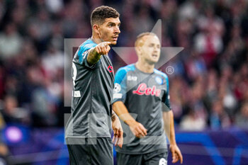 2022-10-04 - Giovanni Di Lorenzo of Napoli during the UEFA Champions League, Group A football match between Ajax and Napoli on October 4, 2022 at Johan Cruijff ArenA in Amsterdam, Netherlands - FOOTBALL - CHAMPIONS LEAGUE - AJAX V NAPOLI - UEFA CHAMPIONS LEAGUE - SOCCER